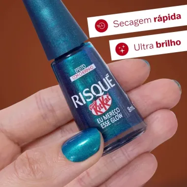 Esmalte Efeito com Cheirinho Risqu&eacute; Kitkat Eu Mere&ccedil;o Esse Glow 8ml