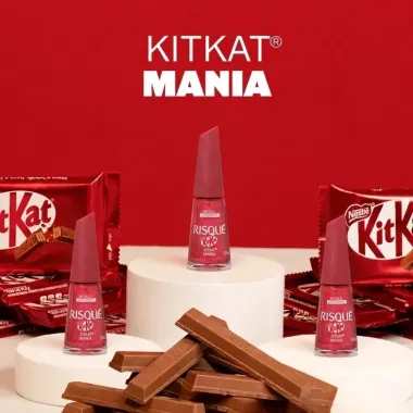 Esmalte Met&aacute;lico com Cheirinho Risqu&eacute; Kitkat Kitkat Mania 8ml