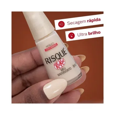 Esmalte Met&aacute;lico com Cheirinho Risqu&eacute; Kitkat Meu Wafervorito 8ml