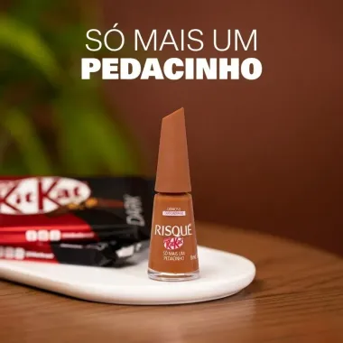 Esmalte Cremoso com Cheirinho Risqu&eacute; Kitkat S&oacute; Mais Um Pedacinho 8ml