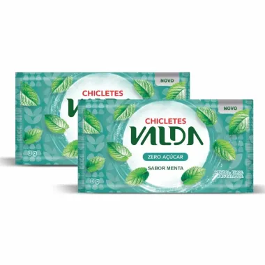 Chicletes Valda Sabor Menta Zero A&ccedil;&uacute;car 8g