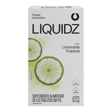 Liquidz Power Hydration Sabor Limonada Tropical 6 Sticks de 5g cada - 30G