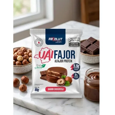 UaiFajor Protein Absolut Nutrition Sabor Chocotela com 5,5g de Prote&iacute;na Zero A&ccedil;&uacute;car 55g