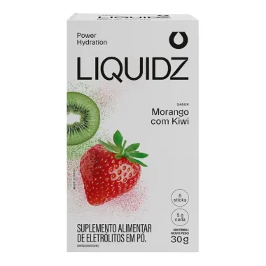 Liquidz Power Hydration Sabor Morango com Kiwi 6 Sticks de 5g cada - 30G