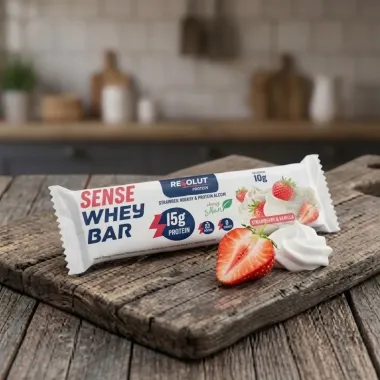 Sense Whey Bar Absolut 15g de Prote&iacute;na Sabor Morango com Chantilly 45g