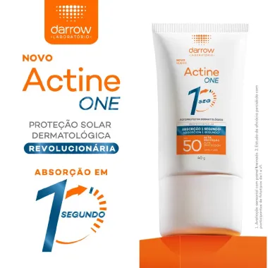 Gel de Limpeza Actine Darrow 400g e Protetor Solar Darrow Actine One FPS 50 Sem Cor 40g