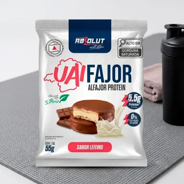 UaiFajor Protein Absolut Nutrition Sabor Leitino com 5,5g de Prote&iacute;na Zero A&ccedil;&uacute;car 55g