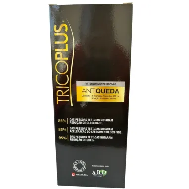 Shampoo 300ml e Lo&ccedil;&atilde;o T&ocirc;nico 100ml Tricoplus Antiqueda Pr&oacute;-Crescimento Sem Sal e Sem &Aacute;lcool
