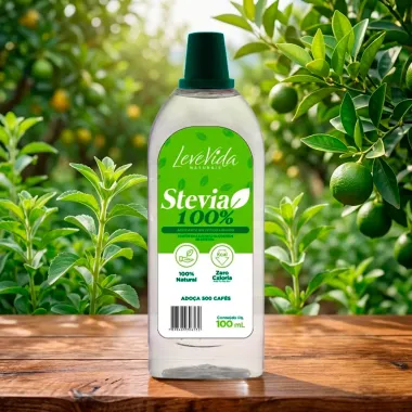 Ado&ccedil;ante L&iacute;quido LeveVida Naturais Stevia 100% 100ml