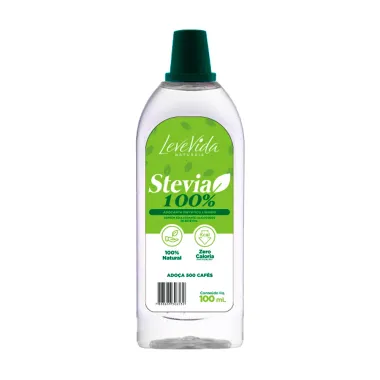 Ado&ccedil;ante L&iacute;quido LeveVida Naturais Stevia 100% 100ml
