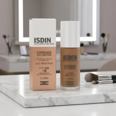 Isdin Fotoprotector Coverage Alta Cobertura FPS 60 5.0 Amber 30g