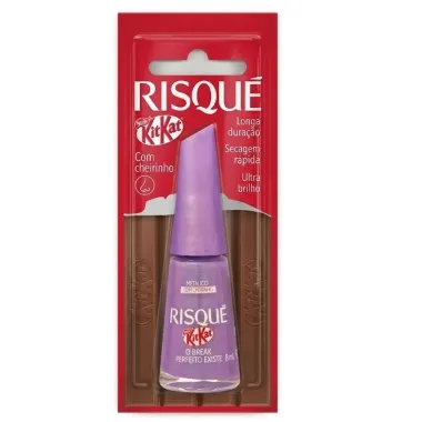 Esmalte Met&aacute;lico com Cheirinho Risqu&eacute; Kitkat O Break Perfeito Existe 8ml