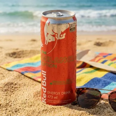 Energ&eacute;tico Red Bull Energy Drink The Melancia Edition Sabor Melancia 473ml
