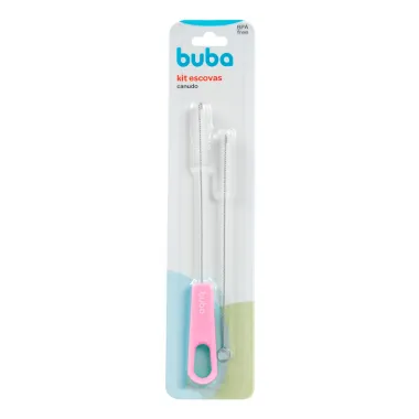 Kit Escovas de Limpeza Canudo Buba 2 Unidades