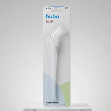 Canudo em Silicone Buba 12+ Meses Transparente 1 Unidade