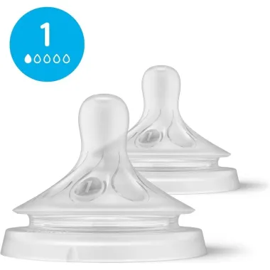 Bico de Mamadeira Philips Avent P&eacute;tala Bico Fluxo Individual 1 Extra Lento com 2 Unidades