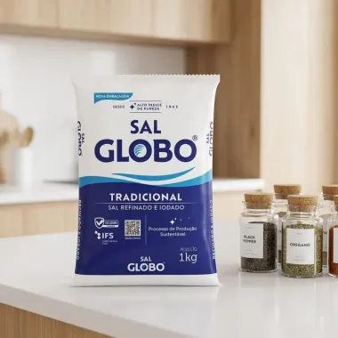Sal Refinado e Iodado Globo Tradicional 1kg