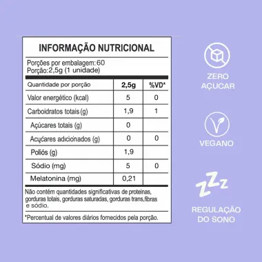 Melatonina em Gummies Guday Sabor Uva Roxa com 60 Unidades
