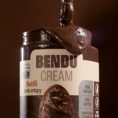 Cream Avel&atilde; Bendu Dark Crispy Zero Lactose, Gl&uacute;ten e Zero a&ccedil;&uacute;car 150g