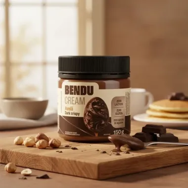 Cream Avel&atilde; Bendu Dark Crispy Zero Lactose, Gl&uacute;ten e Zero a&ccedil;&uacute;car 150g