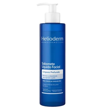 Sabonete L&iacute;quido Facial Helioderm Limpeza Profunda Para Todos os Tipos de Pele 300ml