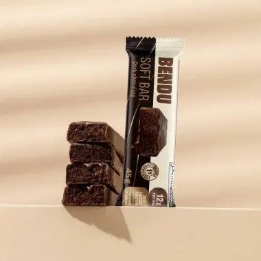 Barra de Prote&iacute;na Bendu Soft Bar Sabor Dark Chocolate com 12g de Prote&iacute;na 45g
