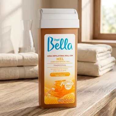 Cera Depilat&oacute;ria Roll-on Depil Bella Mel Tradicional 100g