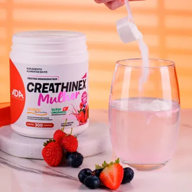 Creathinex Mulher Monohidratada Ada Sabor Frutas Vermelhas 300g