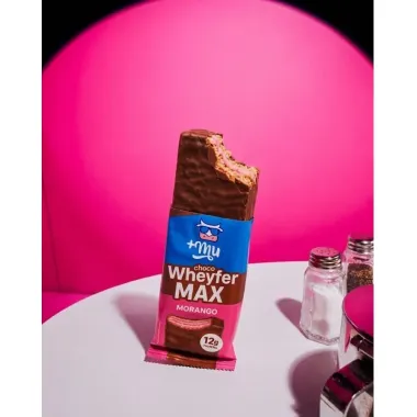 Choco Wheyfer Max +Mu 12g de Prote&iacute;na Sabor Morango 50g