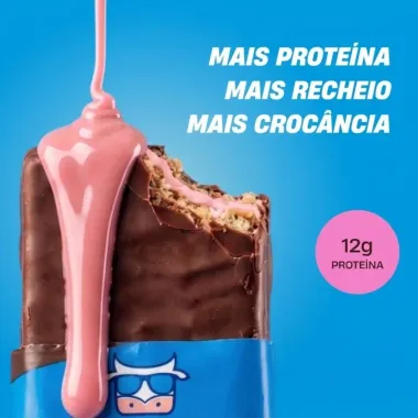Choco Wheyfer Max +Mu 12g de Prote&iacute;na Sabor Morango 50g