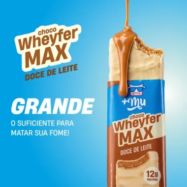 Choco Wheyfer Max +Mu 12g de Prote&iacute;na Sabor Doce de Leite 50g