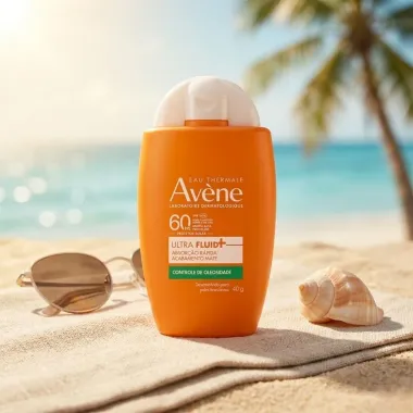 Protetor Solar Av&egrave;ne Ultra Fluid+ FPS 60 Controle de Oleosidade Sem Cor 40G