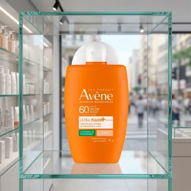 Protetor Solar Facial Av&egrave;ne Ultra Fluid Mais FPS 60 Mate Controle de Oleosidade Cor Claro 40g