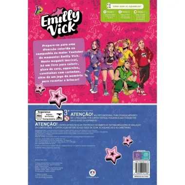 Livro Ciranda Cultural Emilly Vick Mega Kit para Ler, Colorir e Brincar