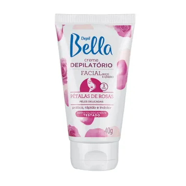Creme Depilat&oacute;rio Facial Depil Bella Bu&ccedil;o e Queixo P&eacute;talas de Rosas para Peles Delicadas 40g