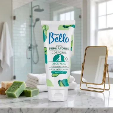 Creme Depilat&oacute;rio Corporal Depil Bella Aloe Vera para Peles Normais a Secas 100g
