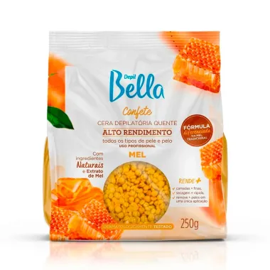 Cera Depilat&oacute;ria Quente Depil Bella Confete Mel Alto Rendimento 250g