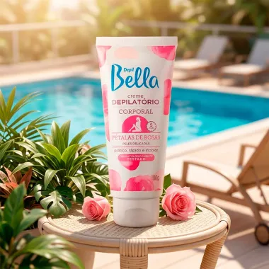 Creme Depilat&oacute;rio Corporal Depil Bella P&eacute;talas de Rosas para Peles Delicadas 100g
