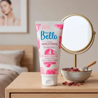 Creme Depilat&oacute;rio Corporal Depil Bella P&eacute;talas de Rosas para Peles Delicadas 100g