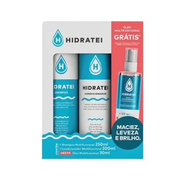 Shampoo Hidratei Multifuncional 250ml e Condicionador Hidratei Multifuncional 200ml e Ganhe &Oacute;leo Hidratei Multifuncional 30ml