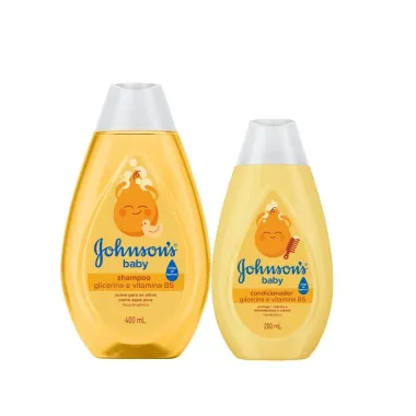 Kit Shampoo Infantil Johnson's Baby Glicerina 400ml e Condicionador Infantil Johnson's Baby Glicerina 200ml 20% de Desconto