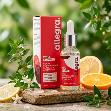 S&eacute;rum Uniformizador Clareador de Manchas Allegra Nano Vitamina C 30ml