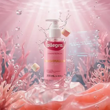 Sabonete L&iacute;quido Facial Allegra Marshmallow 200ml