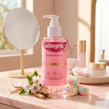 Sabonete L&iacute;quido Facial Allegra Marshmallow 200ml