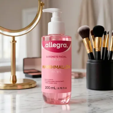 Sabonete L&iacute;quido Facial Allegra Marshmallow 200ml