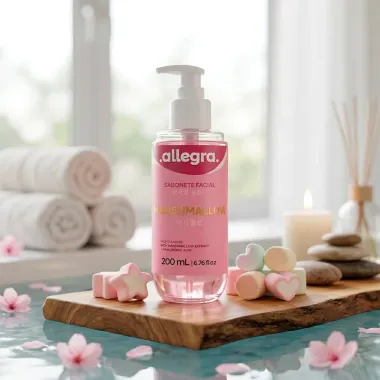 Sabonete L&iacute;quido Facial Allegra Marshmallow 200ml