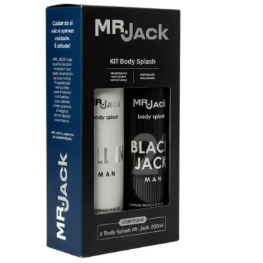 Kit Body Splash Mr. Jack All In Man 200ml e Black Jack Man 200ml