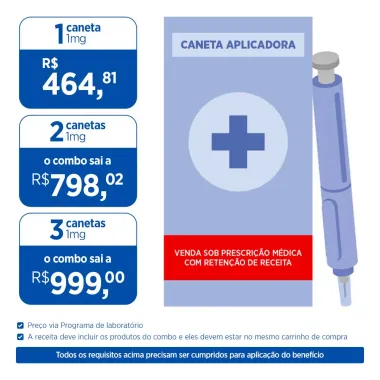 Semavy 1mg Solu&ccedil;&atilde;o Injet&aacute;vel com 1 Caneta Aplicadora com 3ml + 4 Agulhas Descart&aacute;veis