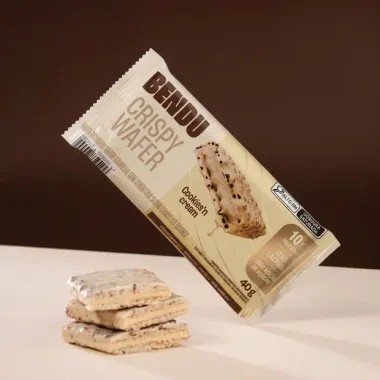 Barra Protein Bendu Crispy Wafer 10g de Prote&iacute;na Cookies'n Cream Zero 40g