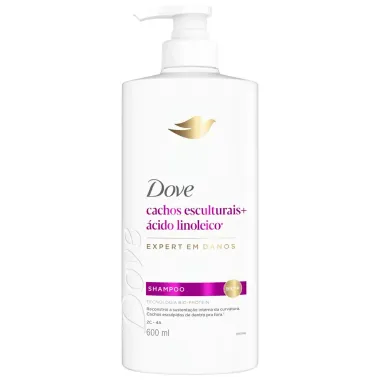 Shampoo Dove Cachos Esculturais + &Aacute;cido Linoleico Expert em Danos 600ml